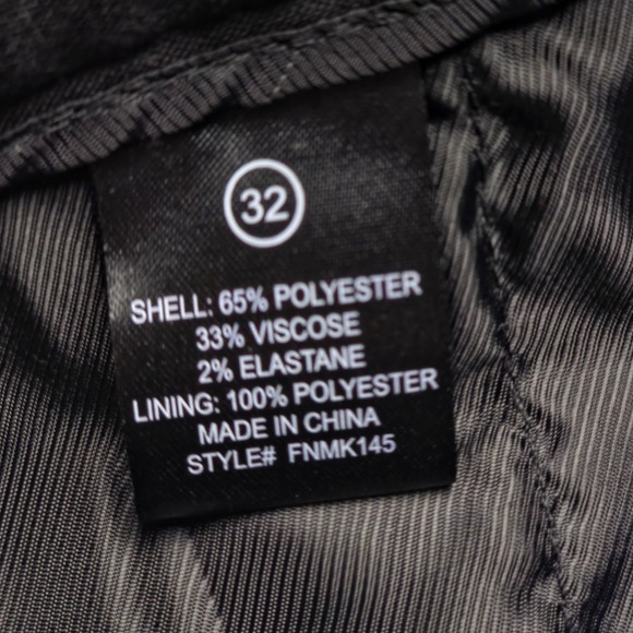 Nova Men Dress Pants Mens 32 Black Straight Leg Viscose Stretch Casual Trouser - Picture 5 of 7